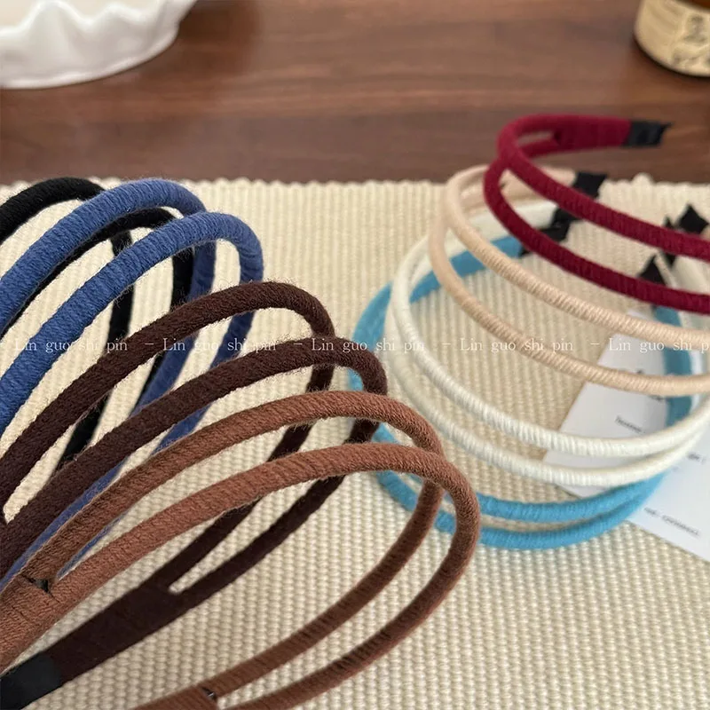 Korean Solid Wool Yarn Simple Hairband For Women Girls Sweet Hair Ornament Headband Hair Hoop Hair Band Fashion Hair Accessories