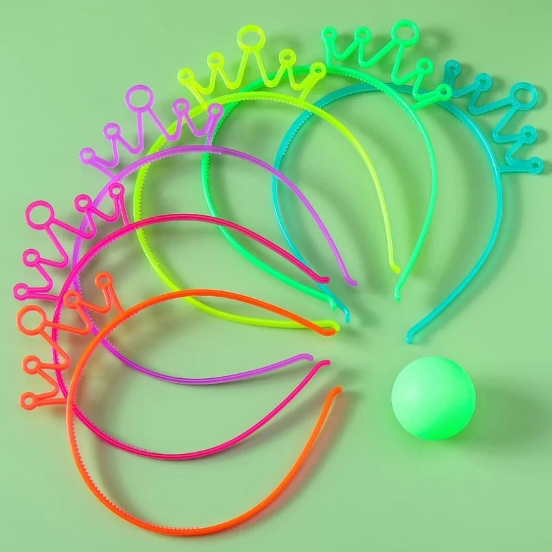 6/12PCS Girls Noctilucent Crown Headbands Women Headband Plastic Teeth Hairbands Kids Family Decoration Party Hair Accessories