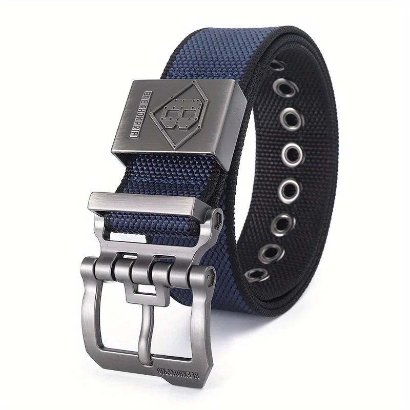 Men Tactical Belt Nylon Army Belt Outdoor Metal Pin Buckle Men's Training Hunting Military Canvas Belt for Jeans Denim Cargo