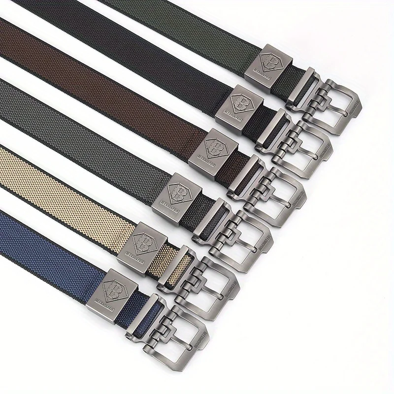 Men Tactical Belt Nylon Army Belt Outdoor Metal Pin Buckle Men's Training Hunting Military Canvas Belt for Jeans Denim Cargo