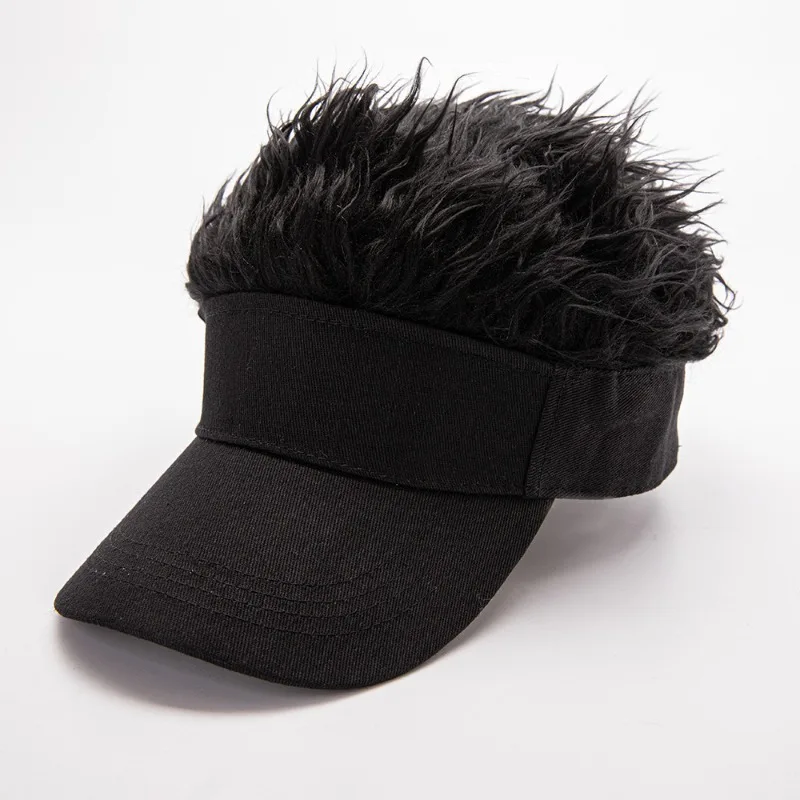 Men's and women's wig baseball cap adjustable hip-hop funny outdoor duck tongue sun hat suitable for casual sports