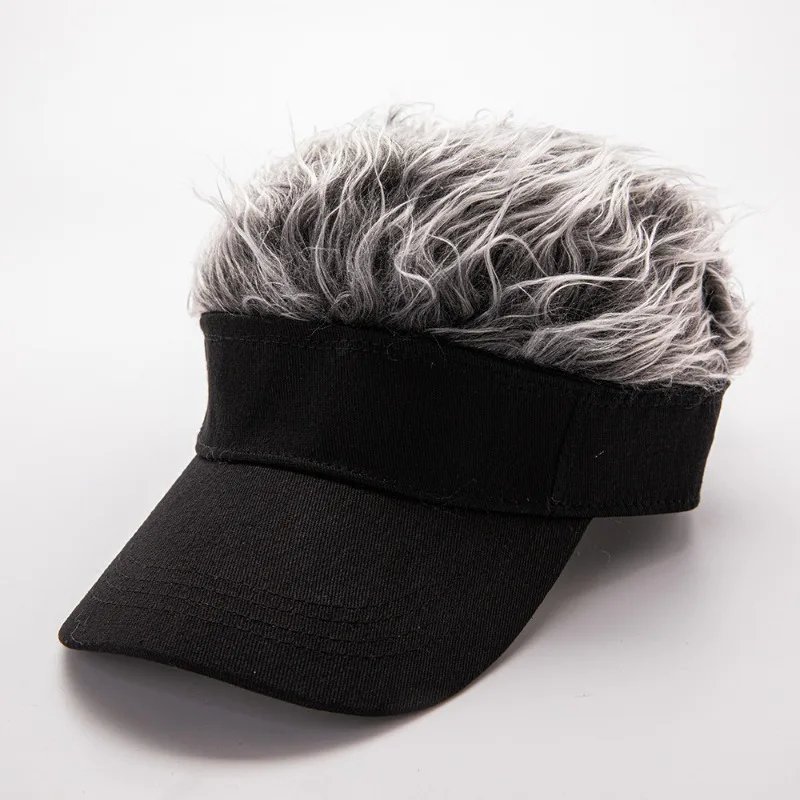 Men's and women's wig baseball cap adjustable hip-hop funny outdoor duck tongue sun hat suitable for casual sports