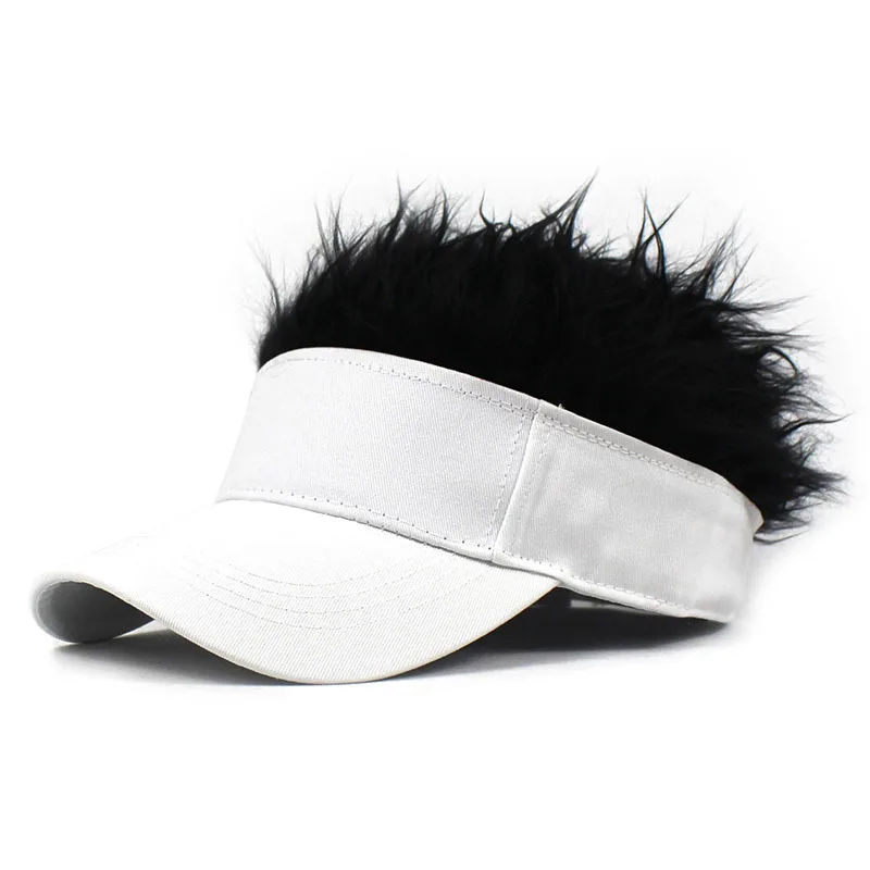 Men's and women's wig baseball cap adjustable hip-hop funny outdoor duck tongue sun hat suitable for casual sports
