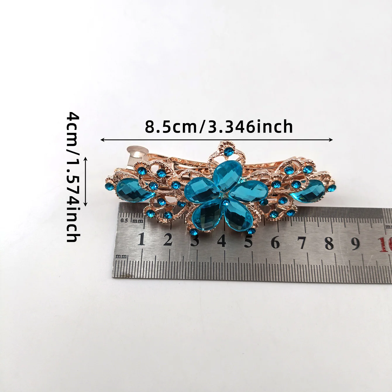 Crystal Floral Hairpin Girl Ladies Hairwear Jewelry For Women Rhinestone Alloy Hair Clip Party Barrettes
