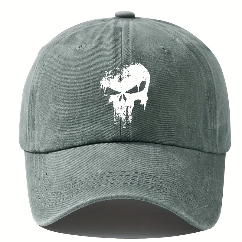 Printed Skull Baseball Hat Outdoor Sunshade Vacation Camping Travel Leisure Occasion Festival Party Hip Hop Hat