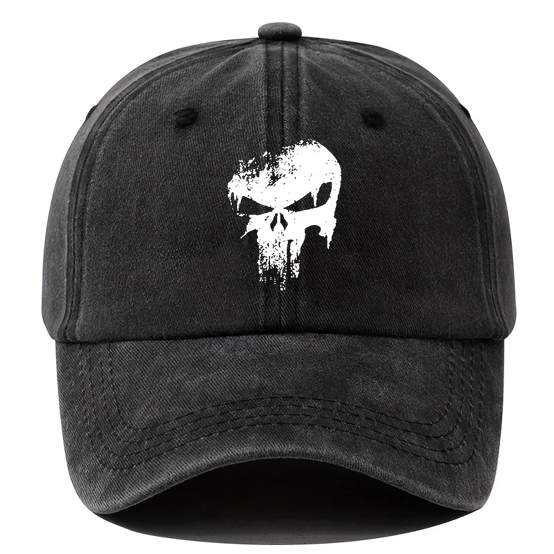 Printed Skull Baseball Hat Outdoor Sunshade Vacation Camping Travel Leisure Occasion Festival Party Hip Hop Hat