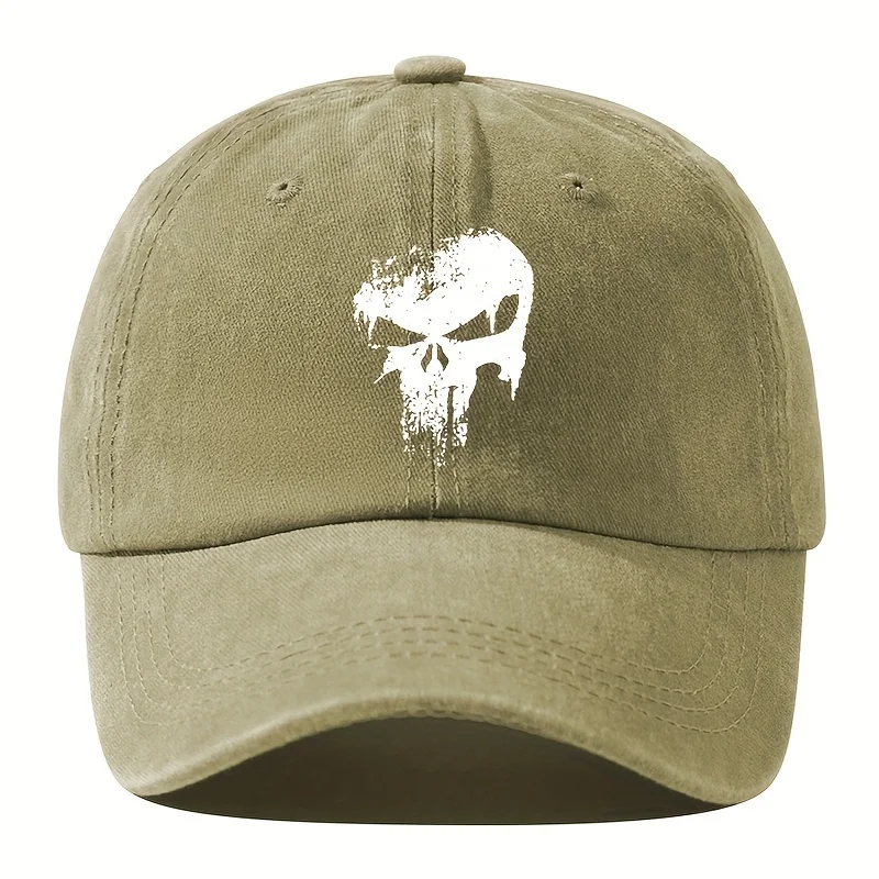 Printed Skull Baseball Hat Outdoor Sunshade Vacation Camping Travel Leisure Occasion Festival Party Hip Hop Hat