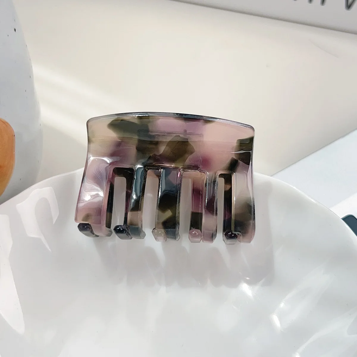 5CM Small Square Hair Claw 13 Colors Eco-friendly Acetate Claw Clips Retro Trendy Hair Clips for Women Girls Hair Accessories