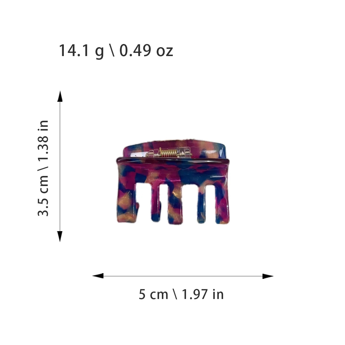 5CM Small Square Hair Claw 13 Colors Eco-friendly Acetate Claw Clips Retro Trendy Hair Clips for Women Girls Hair Accessories