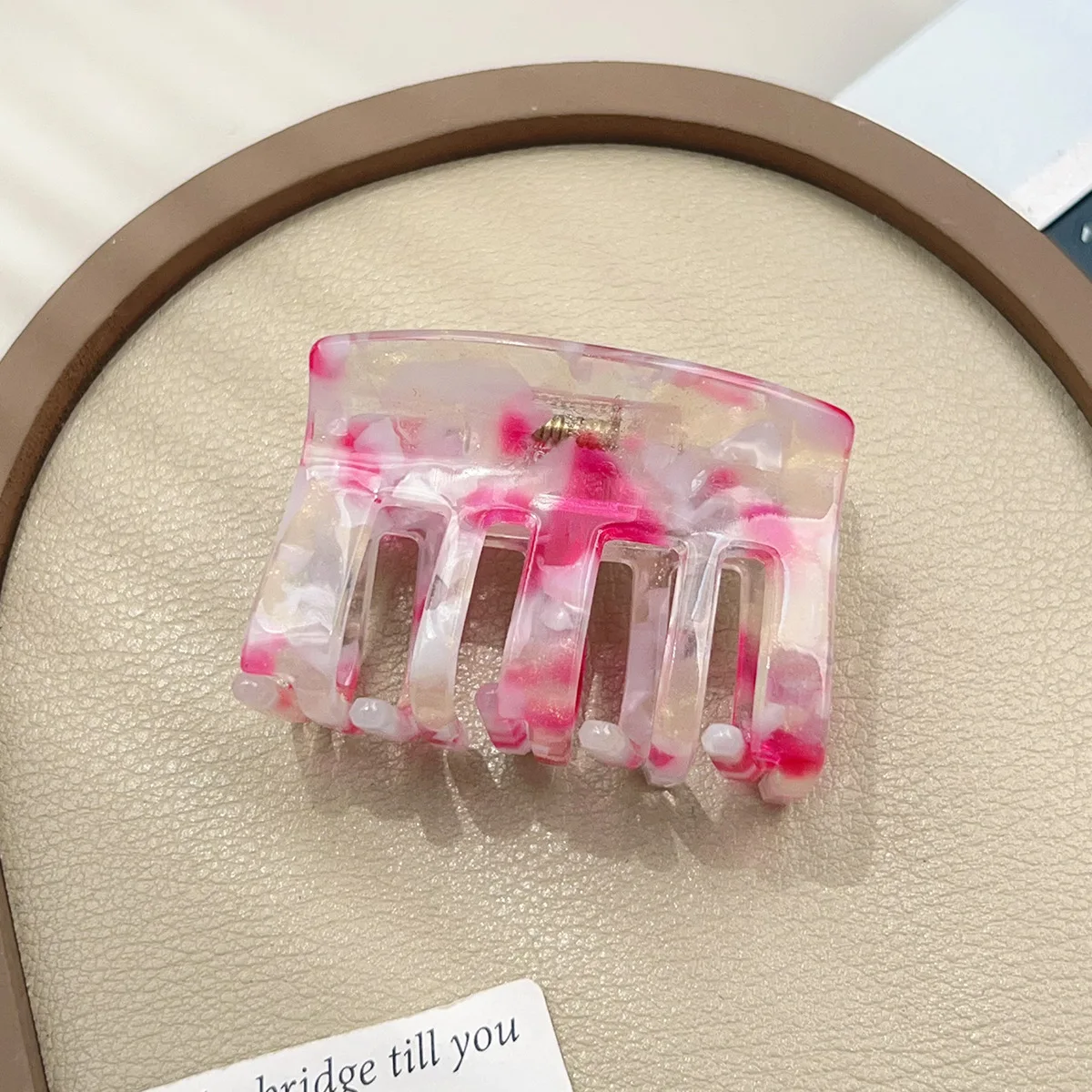 5CM Small Square Hair Claw 13 Colors Eco-friendly Acetate Claw Clips Retro Trendy Hair Clips for Women Girls Hair Accessories