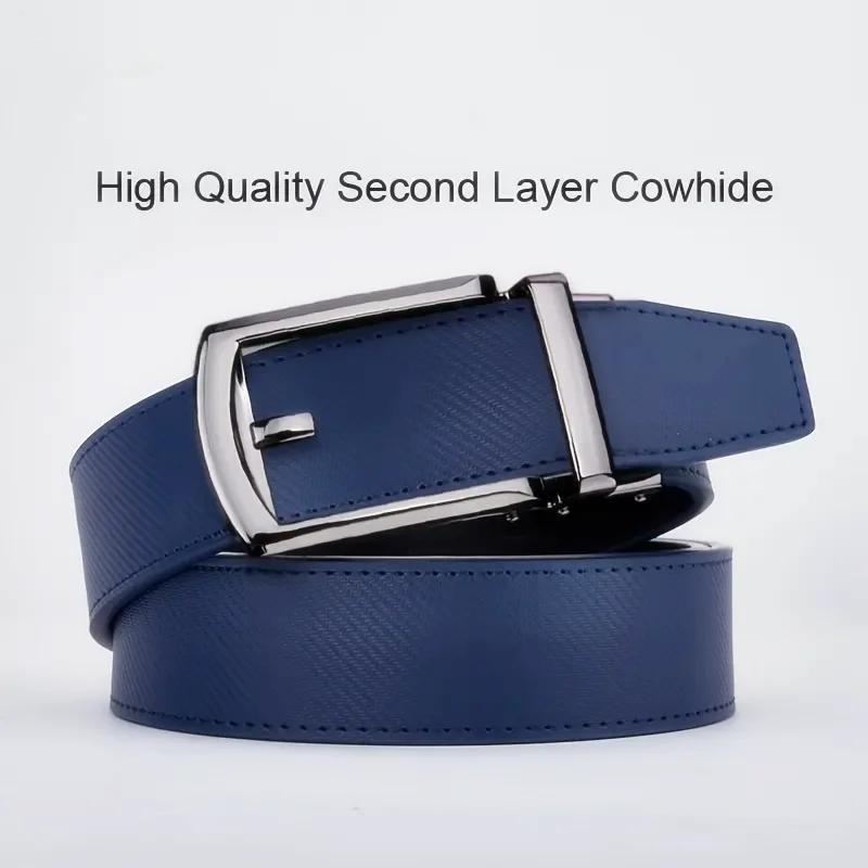 New Men's Belt Automatic Genuine Leather Luxury Belt of Men Male Metal Automatic Buckle Designer High Quality Waist Belt 3.5cm