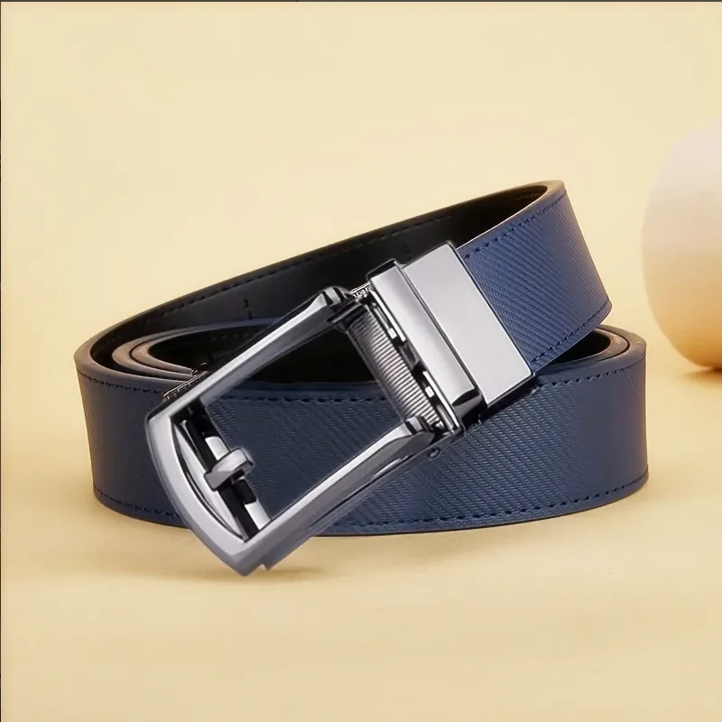 New Men's Belt Automatic Genuine Leather Luxury Belt of Men Male Metal Automatic Buckle Designer High Quality Waist Belt 3.5cm