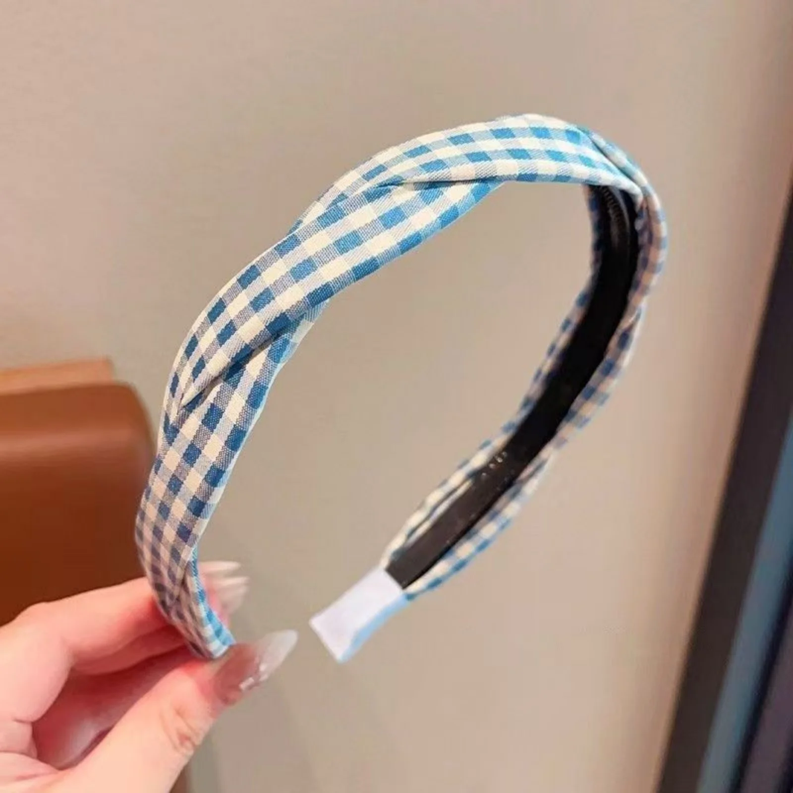 1PC Assorted Color Plaid Headbands, Twisted Pattern, Cute Hair Accessories for Women, Trendy Daily & Party Hair Decor