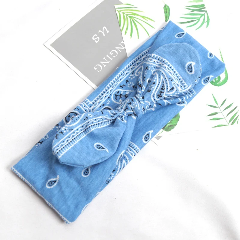 1pc Fashion Headband for Women Boho Print Vintage Cross Knot Elastic Hairbands Turban Bandanas Girls Hair Bands Hair Accessories