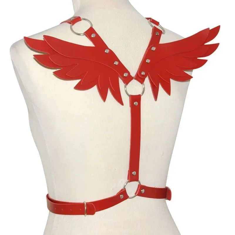 Subculture Wings Waist Chain - Niche Halloween Corset Decoration, Adjustable & Unique Lolita Dark Gothic Lolita Suspenders