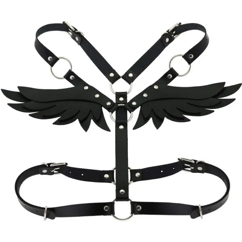 Subculture Wings Waist Chain - Niche Halloween Corset Decoration, Adjustable & Unique Lolita Dark Gothic Lolita Suspenders