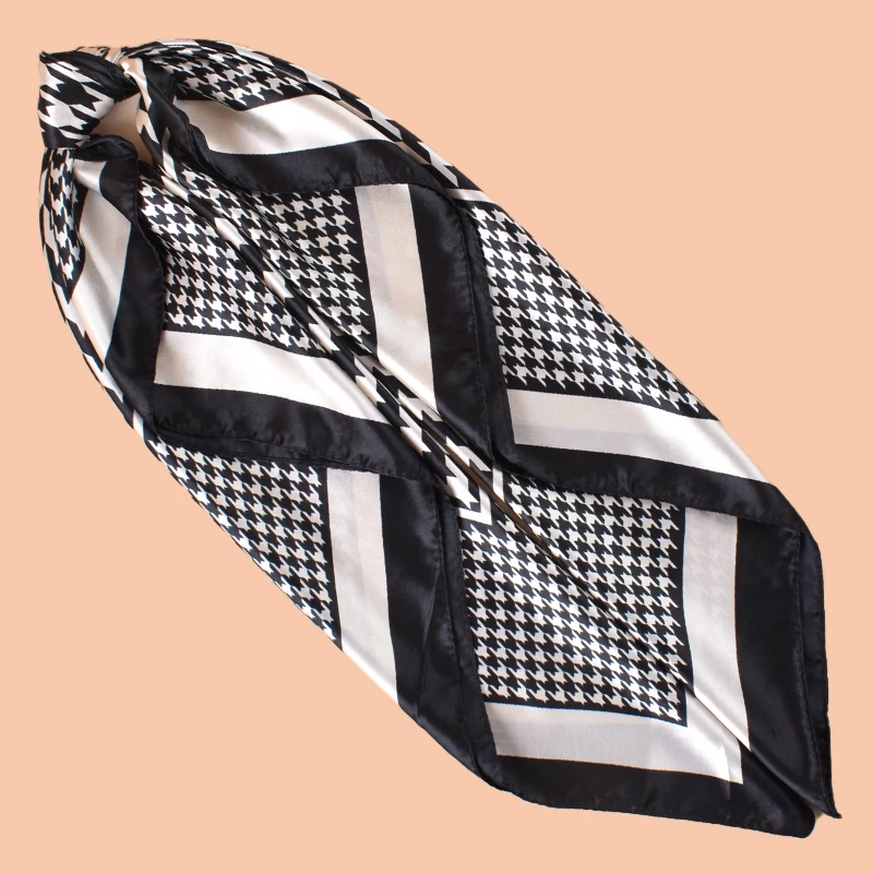 1PC Women's Summer Beach Accessory Fashion Satin Square Scarf 90*90inch Multi-use Headscarf Party Use Versatile Hair Towel