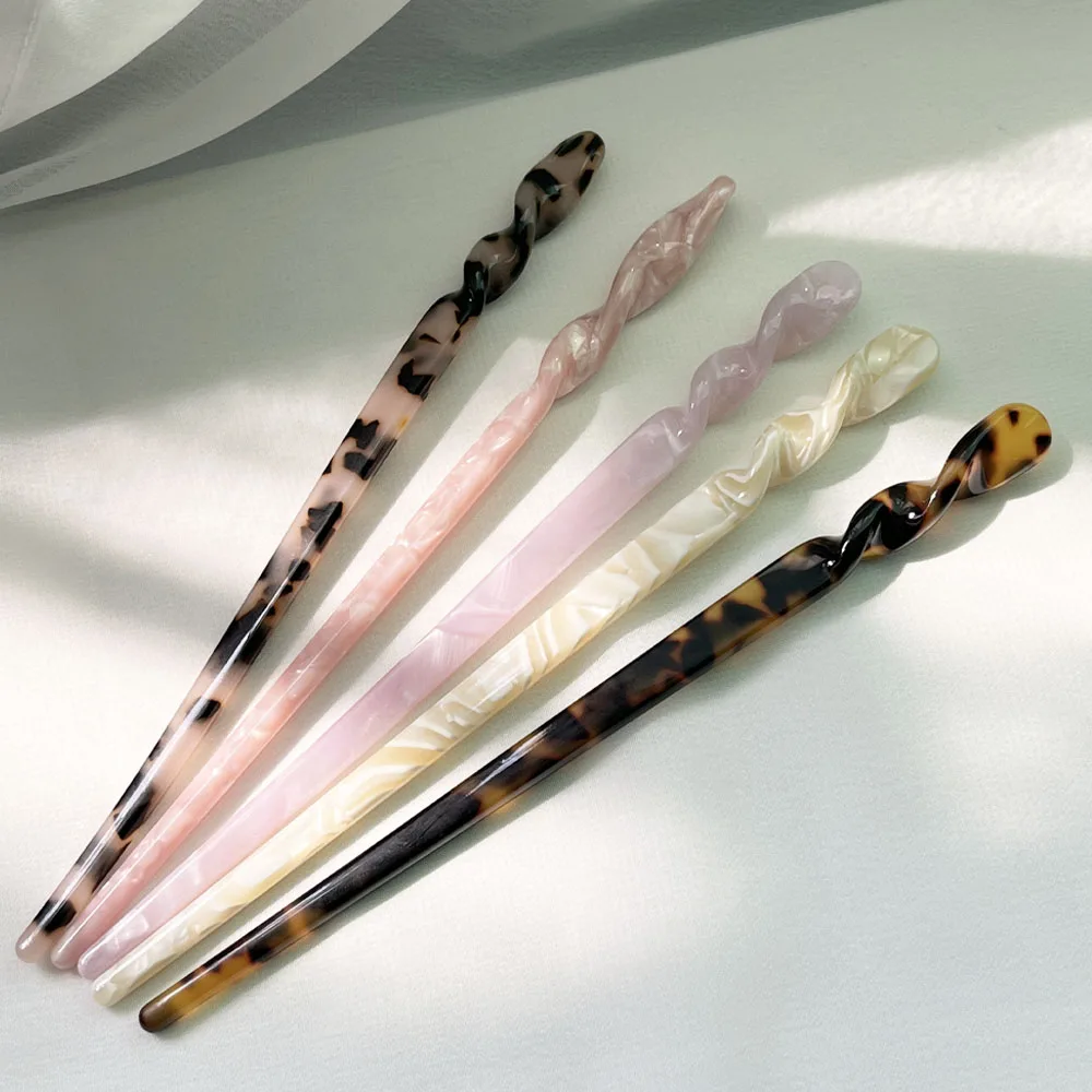 3/5pcs Chinese Style Hair Sticks Vintage Acetate Resin Chopstick Women Hairpins Hair Clip Pin Headwear Wedding Hair Accessories