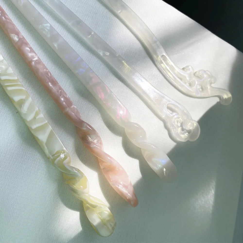 3/5pcs Chinese Style Hair Sticks Vintage Acetate Resin Chopstick Women Hairpins Hair Clip Pin Headwear Wedding Hair Accessories