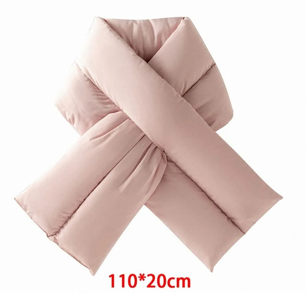 Simple Fashion Down Cotton Winter Scarf Warm Thickened Cross Ring Scarves Windproof Soft Skiing Scarve Outdoor Sports