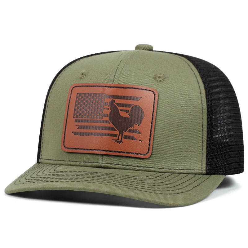2025 Creative and Personalized New Webhat Richardson Rooster Street Hip Hop Skateboarding Hat Outdoor Flat Edge Hat Baseball Hat