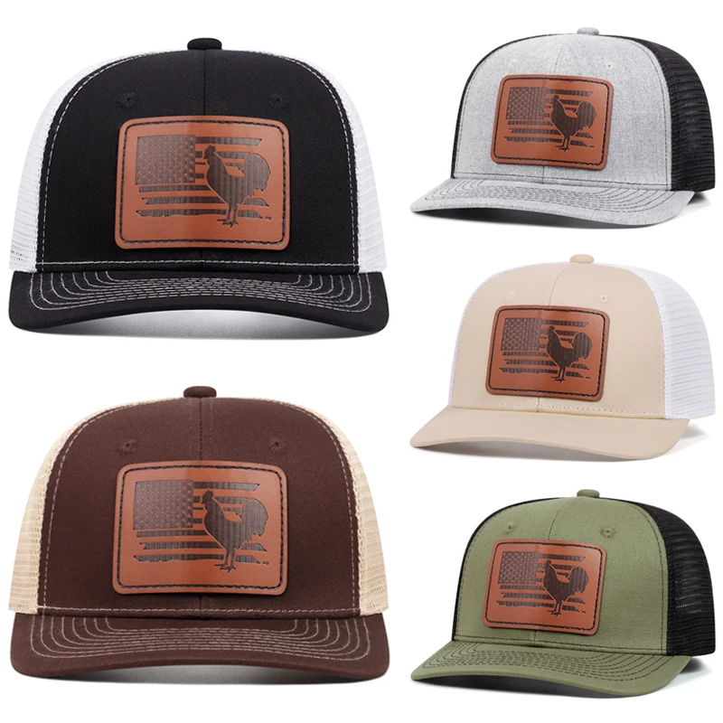 2025 Creative and Personalized New Webhat Richardson Rooster Street Hip Hop Skateboarding Hat Outdoor Flat Edge Hat Baseball Hat