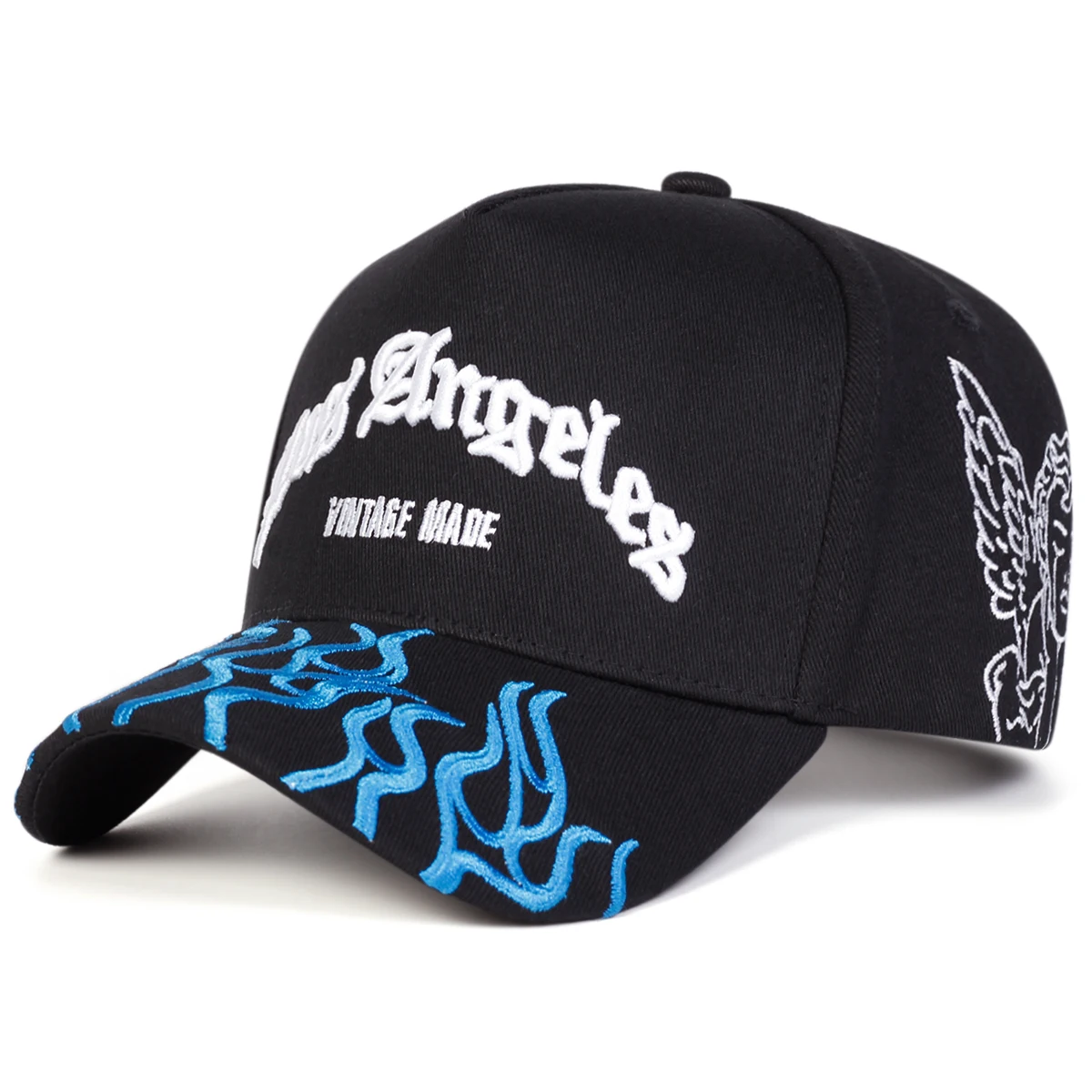 Unisex LOS ANGELES Flames Embroidery Baseball Caps Spring Autumn Outdoor Adjustable Casual Hats Sunscreen Hat Sports Cap