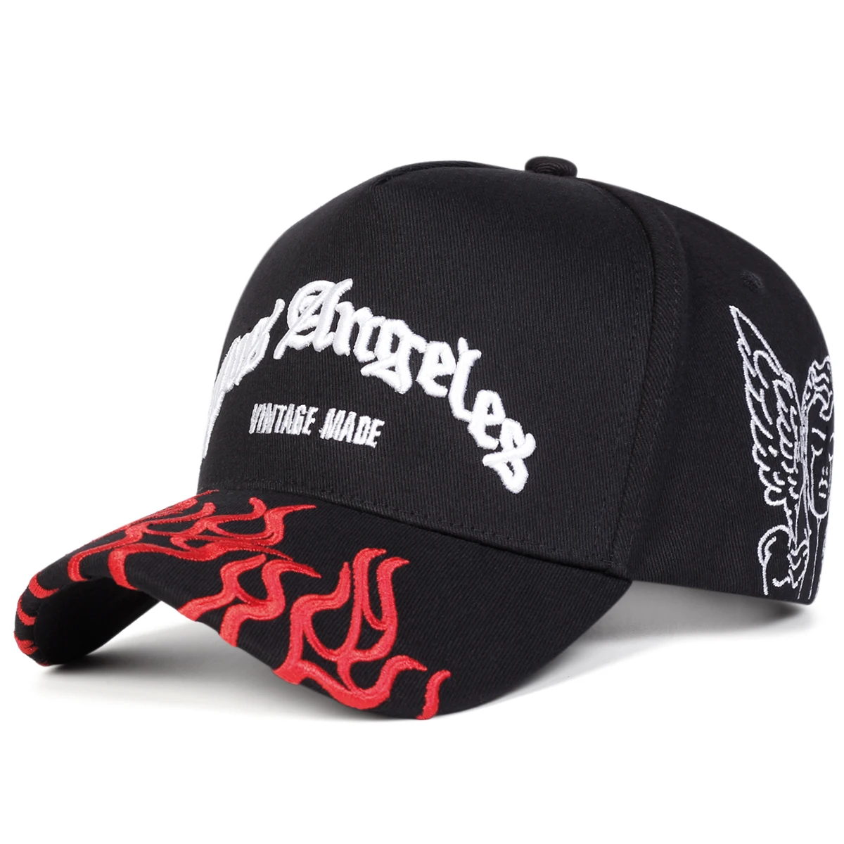 Unisex LOS ANGELES Flames Embroidery Baseball Caps Spring Autumn Outdoor Adjustable Casual Hats Sunscreen Hat Sports Cap