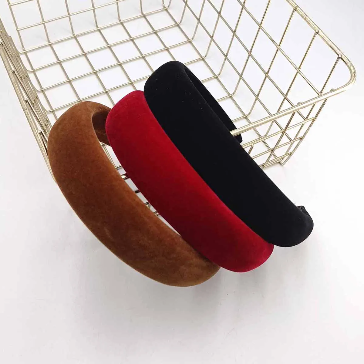 3/3.5cm Winter Thick Headbands for Women Velvet Sponge Hairband Girls Wide Hair Bezel Elasticity Padded Headwear Hair Accessorie