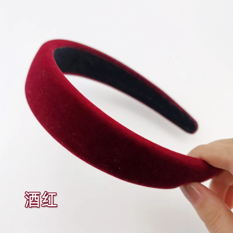 3/3.5cm Winter Thick Headbands for Women Velvet Sponge Hairband Girls Wide Hair Bezel Elasticity Padded Headwear Hair Accessorie
