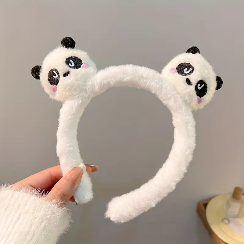 1 Sweet Style Panda Plush Hair Band, Animal Hair Band, Suitable for Makeup and Face Washing