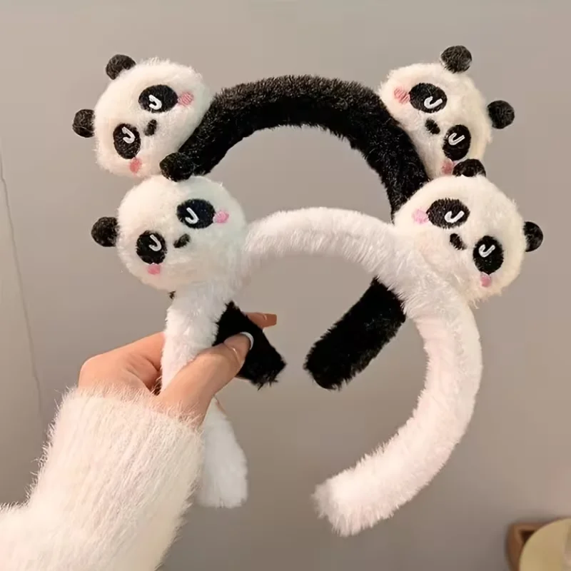 1 Sweet Style Panda Plush Hair Band, Animal Hair Band, Suitable for Makeup and Face Washing