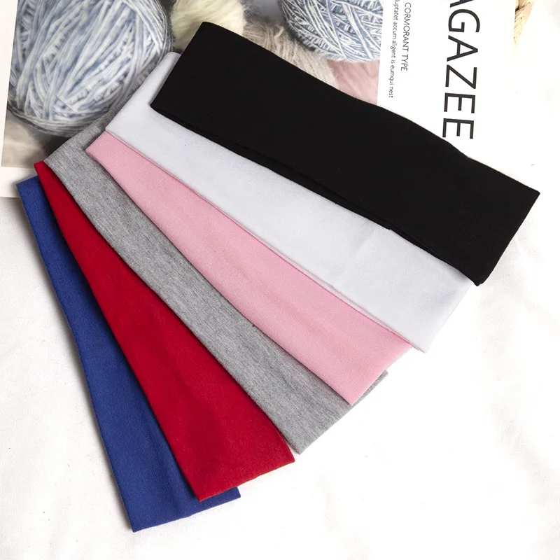 3Pcs Simple Elastic Fashion Women Solid Color HairBands Cute Wash Face Make-up Hair Band Vintage Sports Running Yoga Headbands