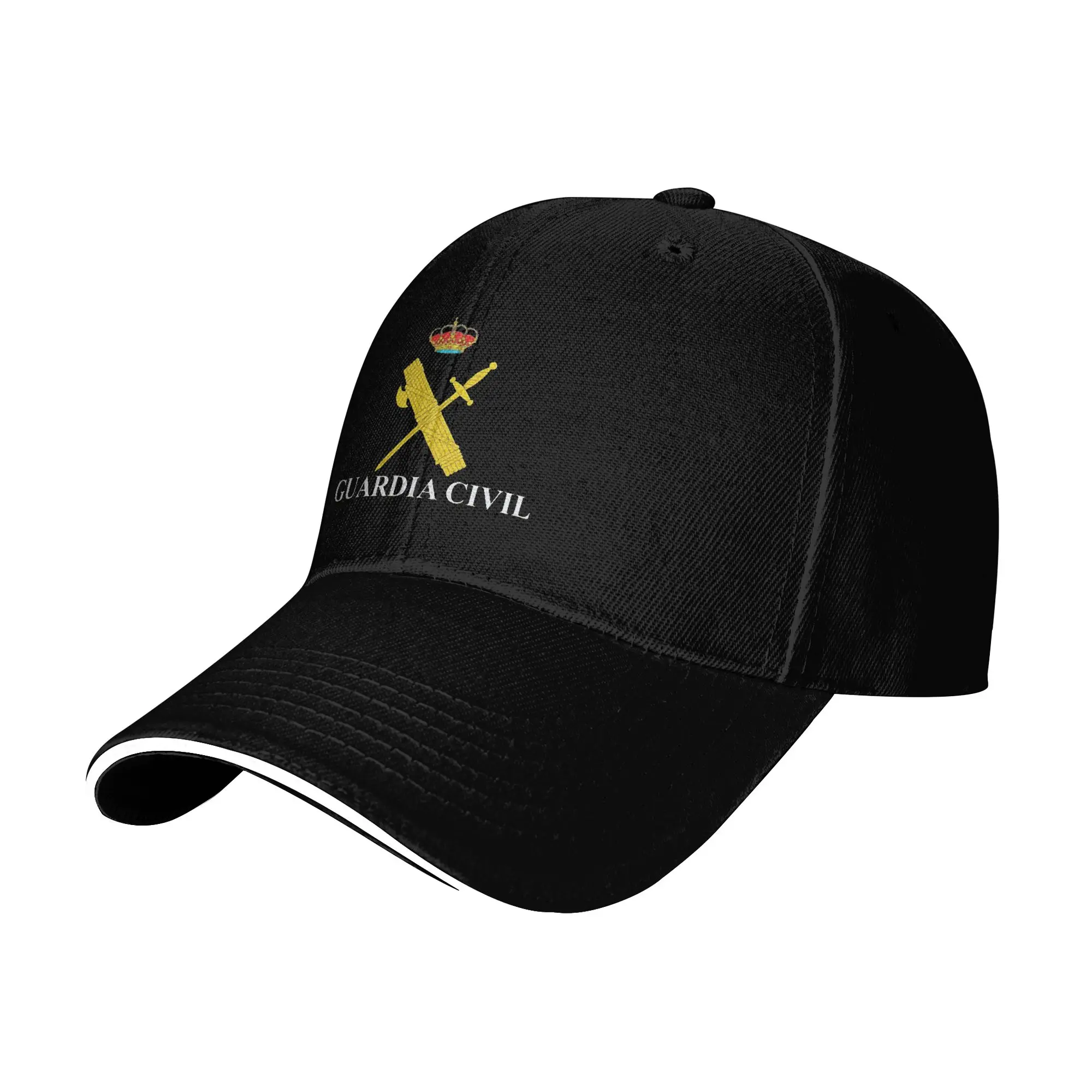 Golden Spainish Guardia Civil 1844 Camping Baseball Caps Men  Custom Trucker Cap For Women Summer Dad Hats