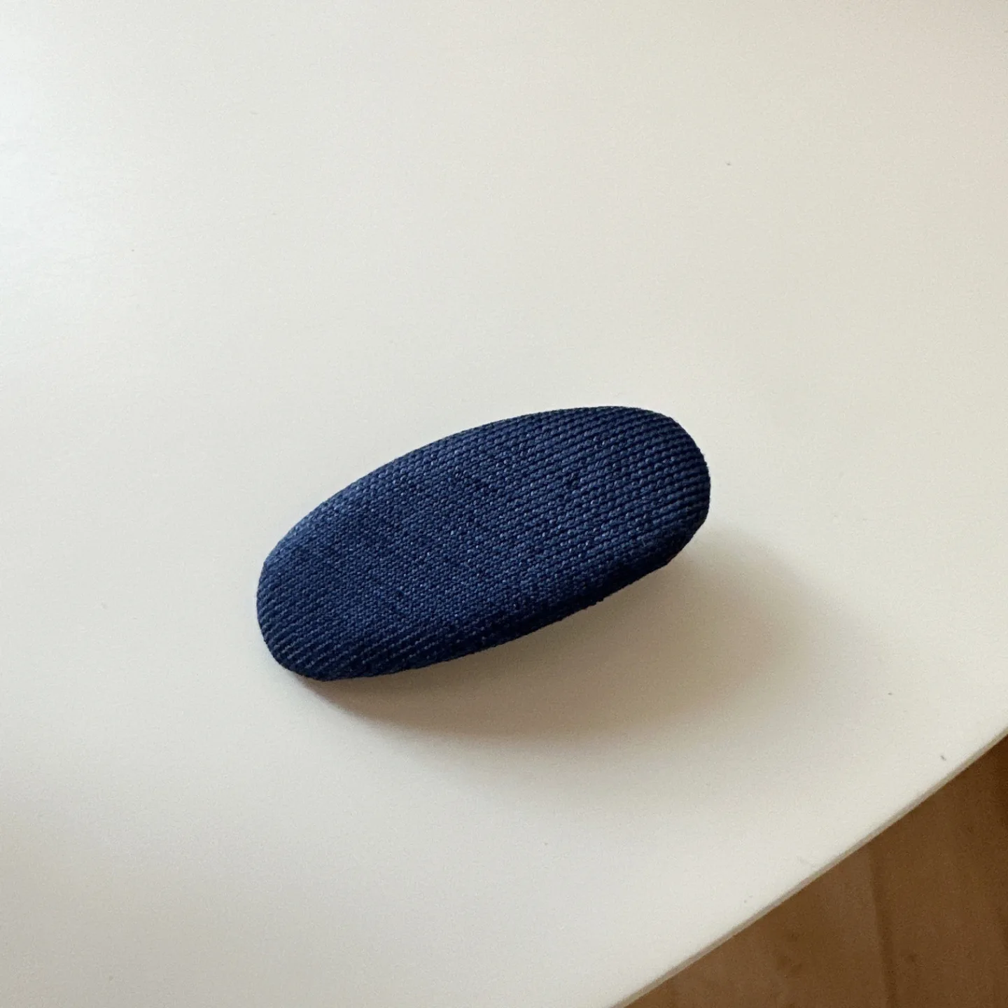 Vintage Korean Hair Clip Navy Blue Polka Dot Fabric Hairpin Handmade No Damage Hair Accessories for Women Hair Clips for Girls