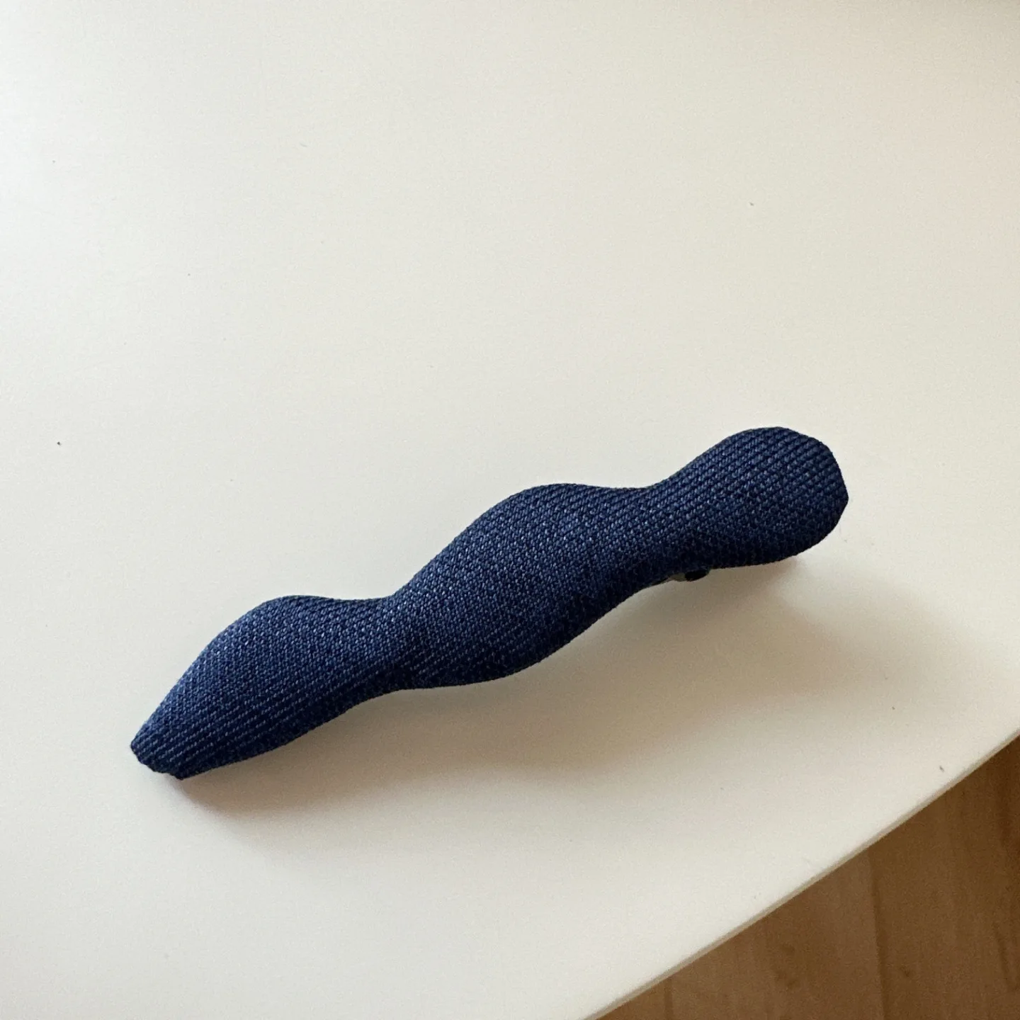 Vintage Korean Hair Clip Navy Blue Polka Dot Fabric Hairpin Handmade No Damage Hair Accessories for Women Hair Clips for Girls