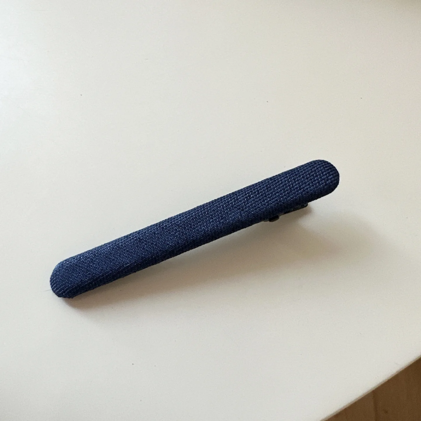 Vintage Korean Hair Clip Navy Blue Polka Dot Fabric Hairpin Handmade No Damage Hair Accessories for Women Hair Clips for Girls