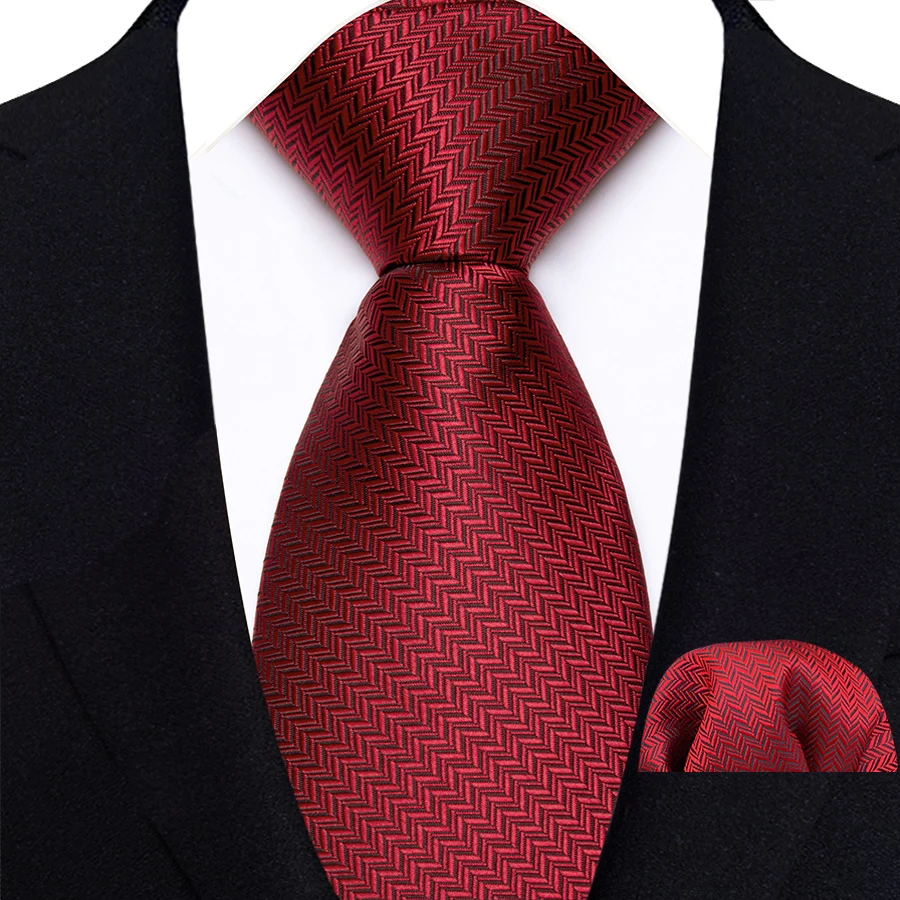 New Design Green Brown Red Necktie Set Polyester Pocket Square Tie Set Classic Polka Dot Tie For Men Daily Wear Shirt Accessor