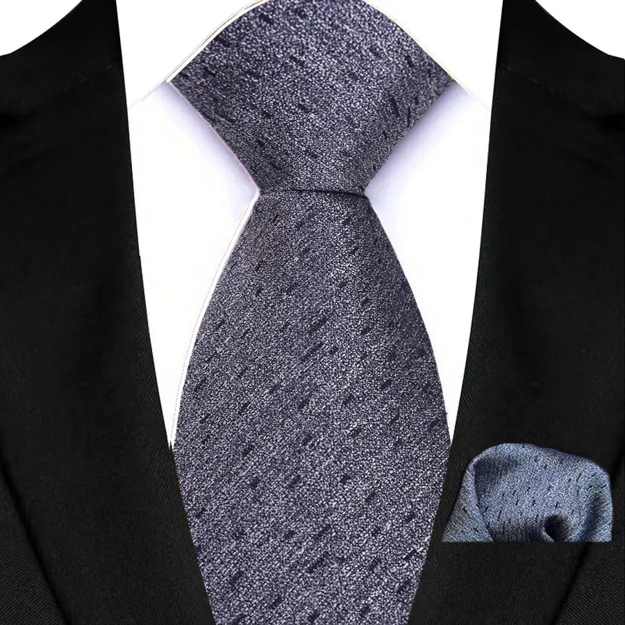 New Design Green Brown Red Necktie Set Polyester Pocket Square Tie Set Classic Polka Dot Tie For Men Daily Wear Shirt Accessor