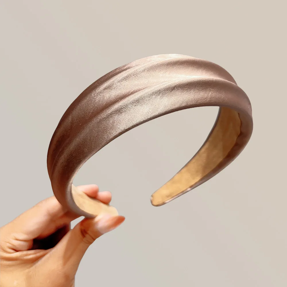 Wide Satin Hair Hoop Band Headwear Non-slip Headband Simple Hairband for Women Wash Their Faces Headbands for Hair Accessories