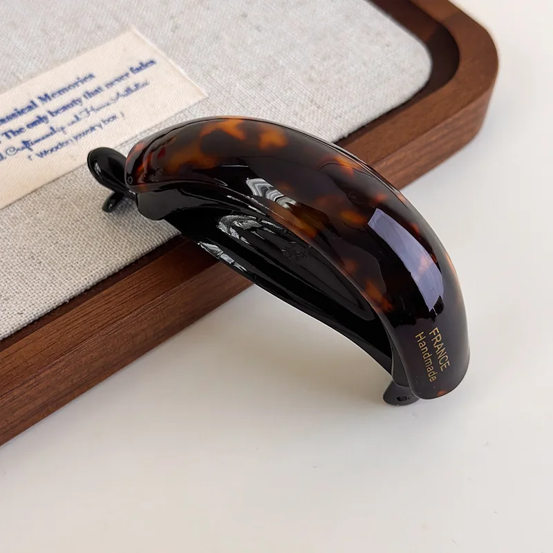 Retro Acetate Simple Temperament High Ponytail Buckle Clip Barrettes Headband Twist Hair Clips Womans Girls Temperament Hairpins