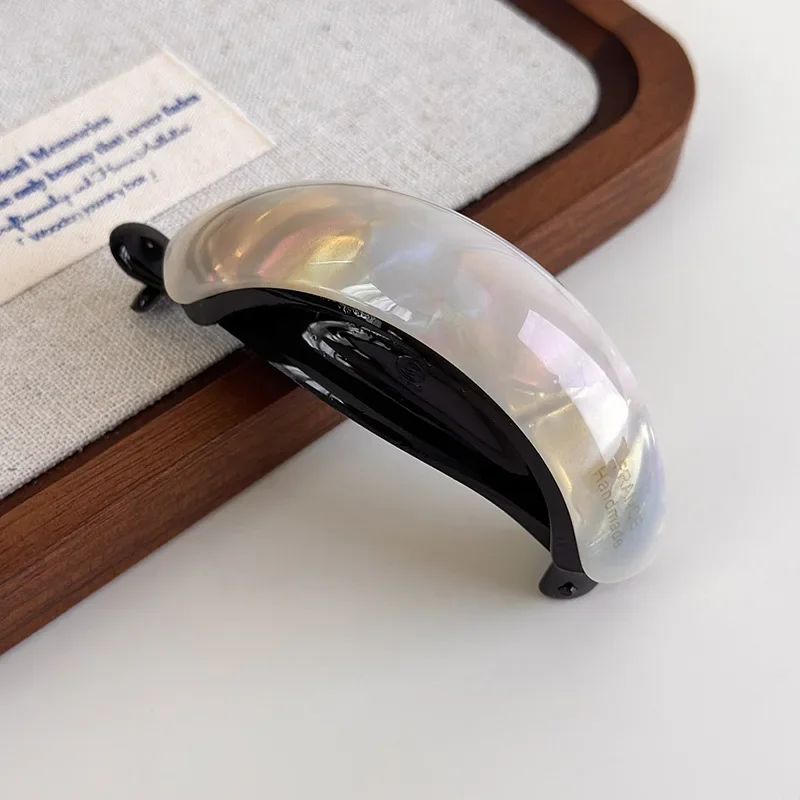 Retro Acetate Simple Temperament High Ponytail Buckle Clip Barrettes Headband Twist Hair Clips Womans Girls Temperament Hairpins