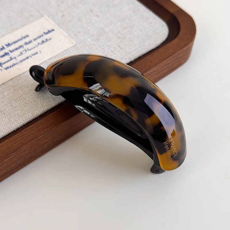 Retro Acetate Simple Temperament High Ponytail Buckle Clip Barrettes Headband Twist Hair Clips Womans Girls Temperament Hairpins