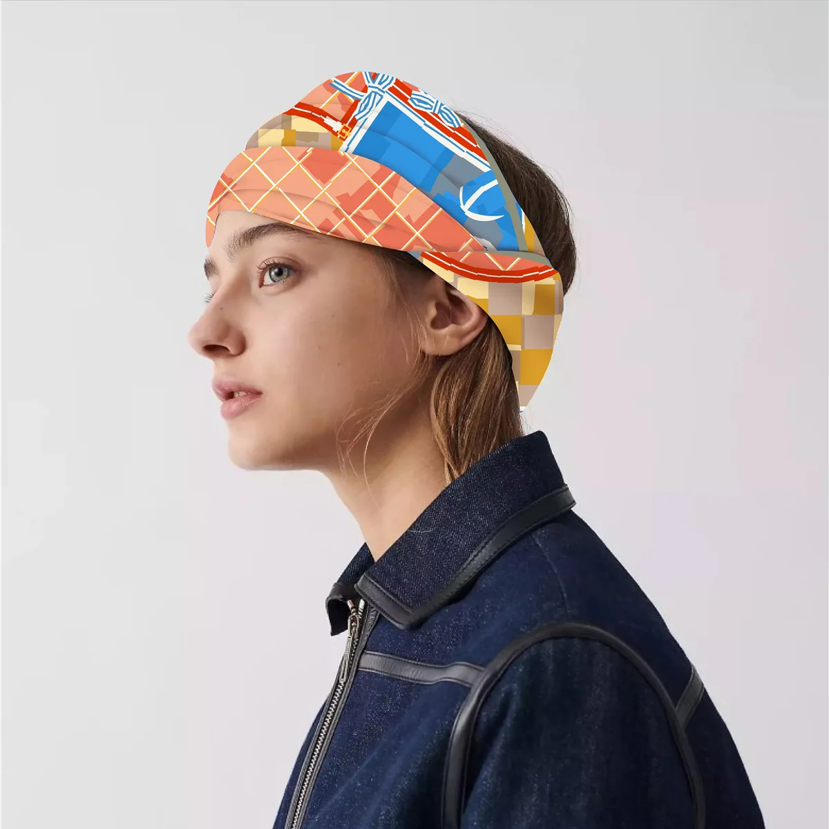 Twill Silk Scarf Shawl Luxury Brand Plaid Horse Head Print Square Scarf Women Hijabs Bandana Foulard Neckerchief Head Scarves