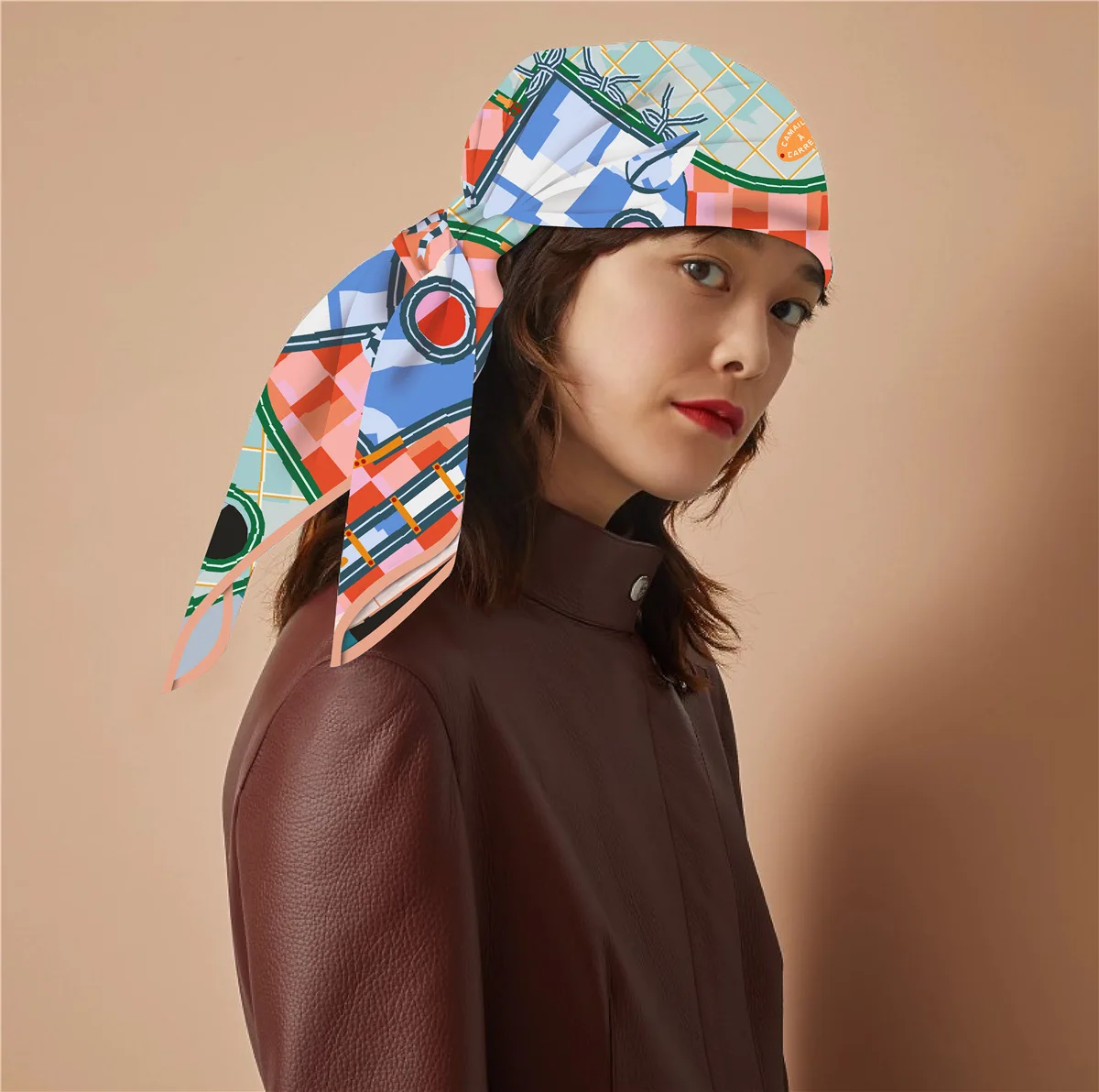 Twill Silk Scarf Shawl Luxury Brand Plaid Horse Head Print Square Scarf Women Hijabs Bandana Foulard Neckerchief Head Scarves