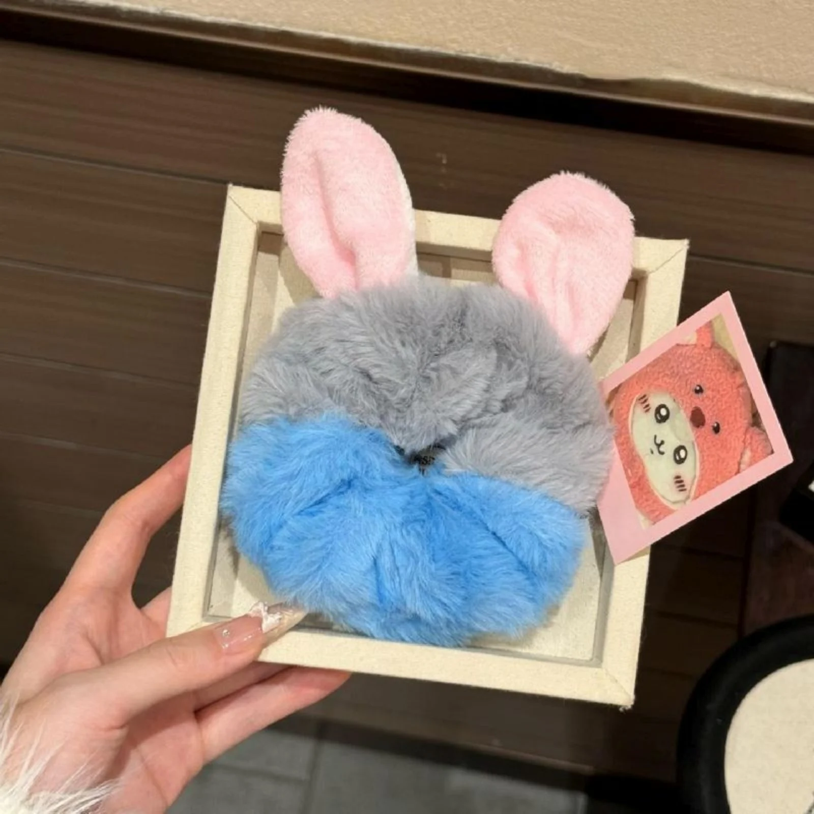 1/2PC Crazy Animal City Theme Plush Scrunchie Set, Fox Rabbit Hair Ties, Cute Cartoon Hair Accessories, Stylish Party Hair Decor