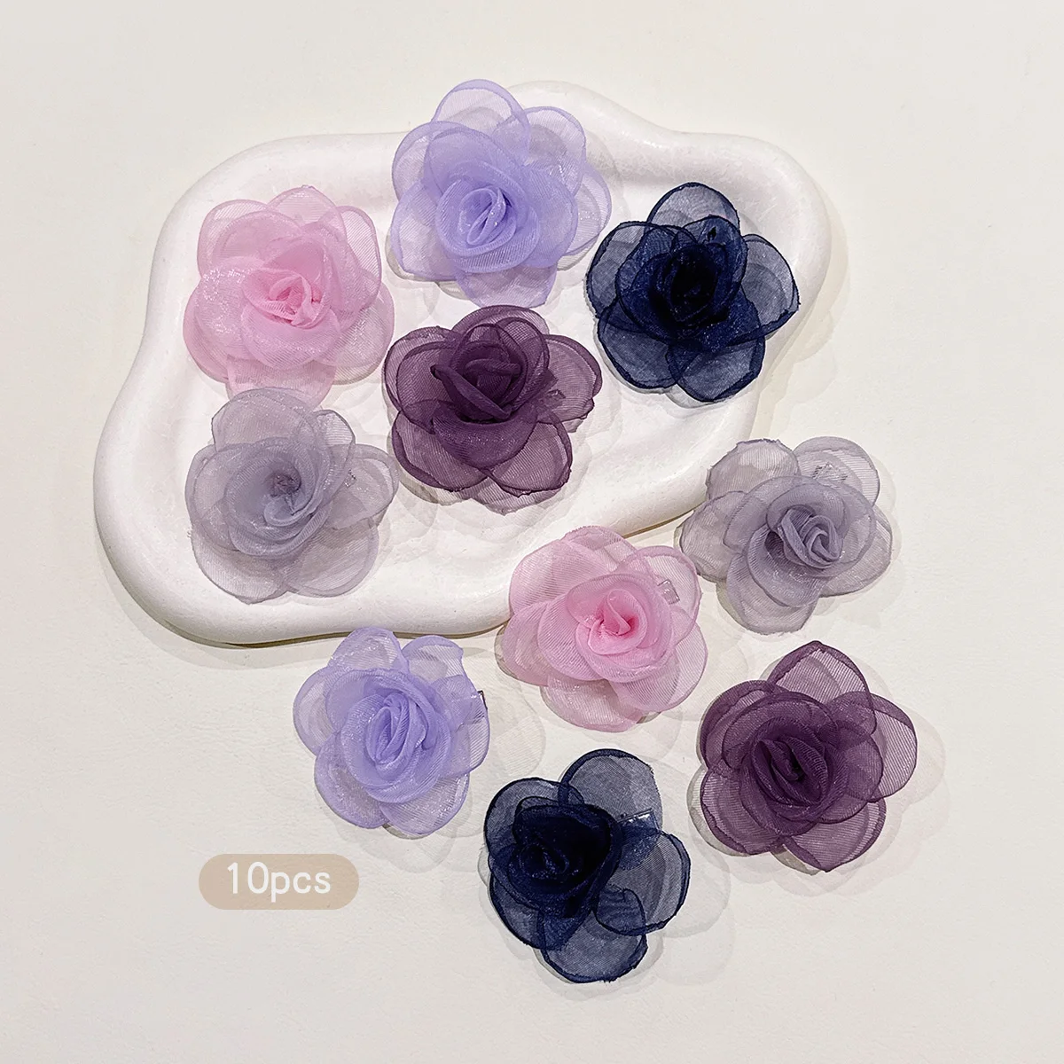 10 Sweet and Versatile Colorful Random Flower Hair Clips Suitable for Daily Hair Accessories