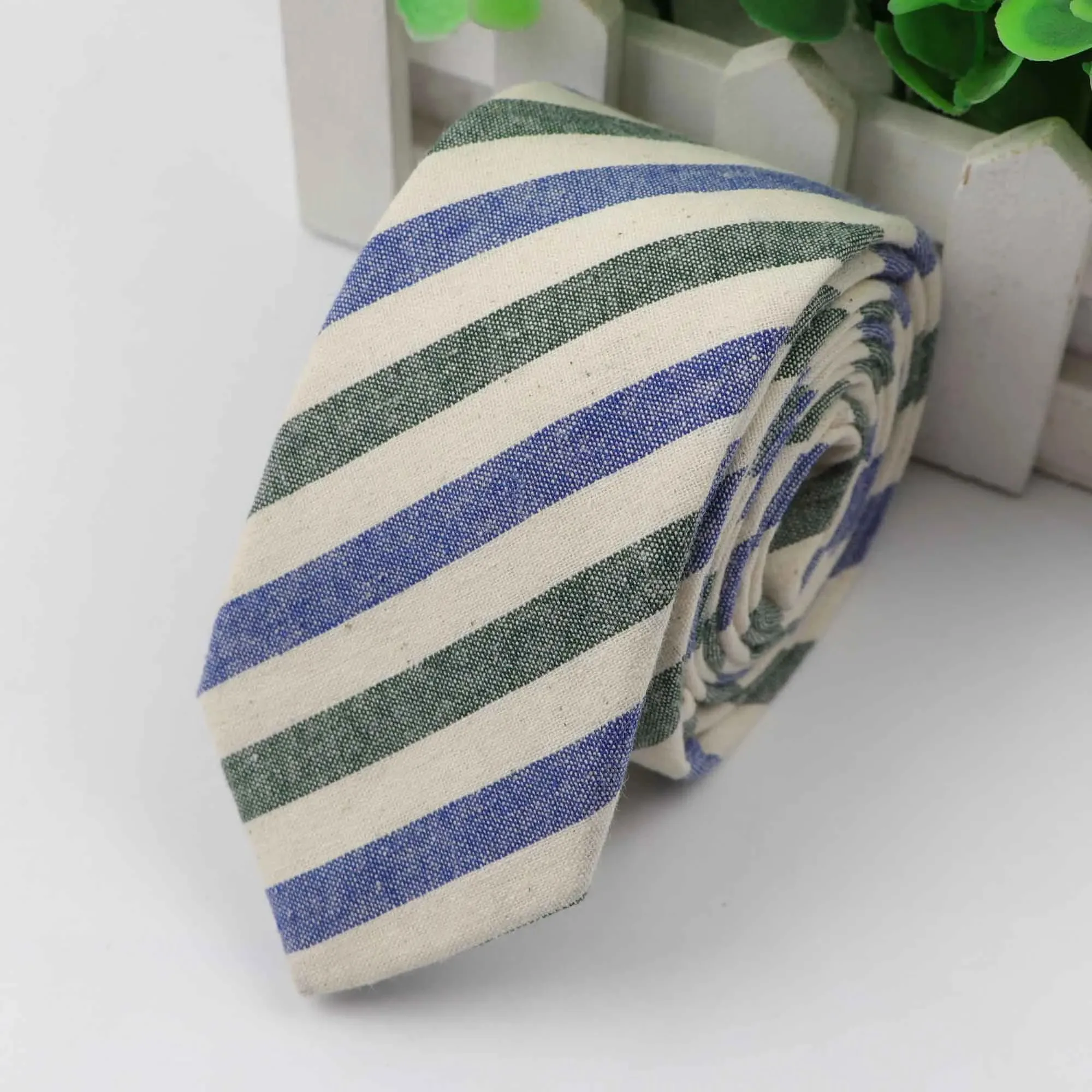 Daily Design Pure Cotton Men's 6cm Striped Checkered Pattern Tie Perfect Necktie Wedding Party Office Business Accessories Gifts