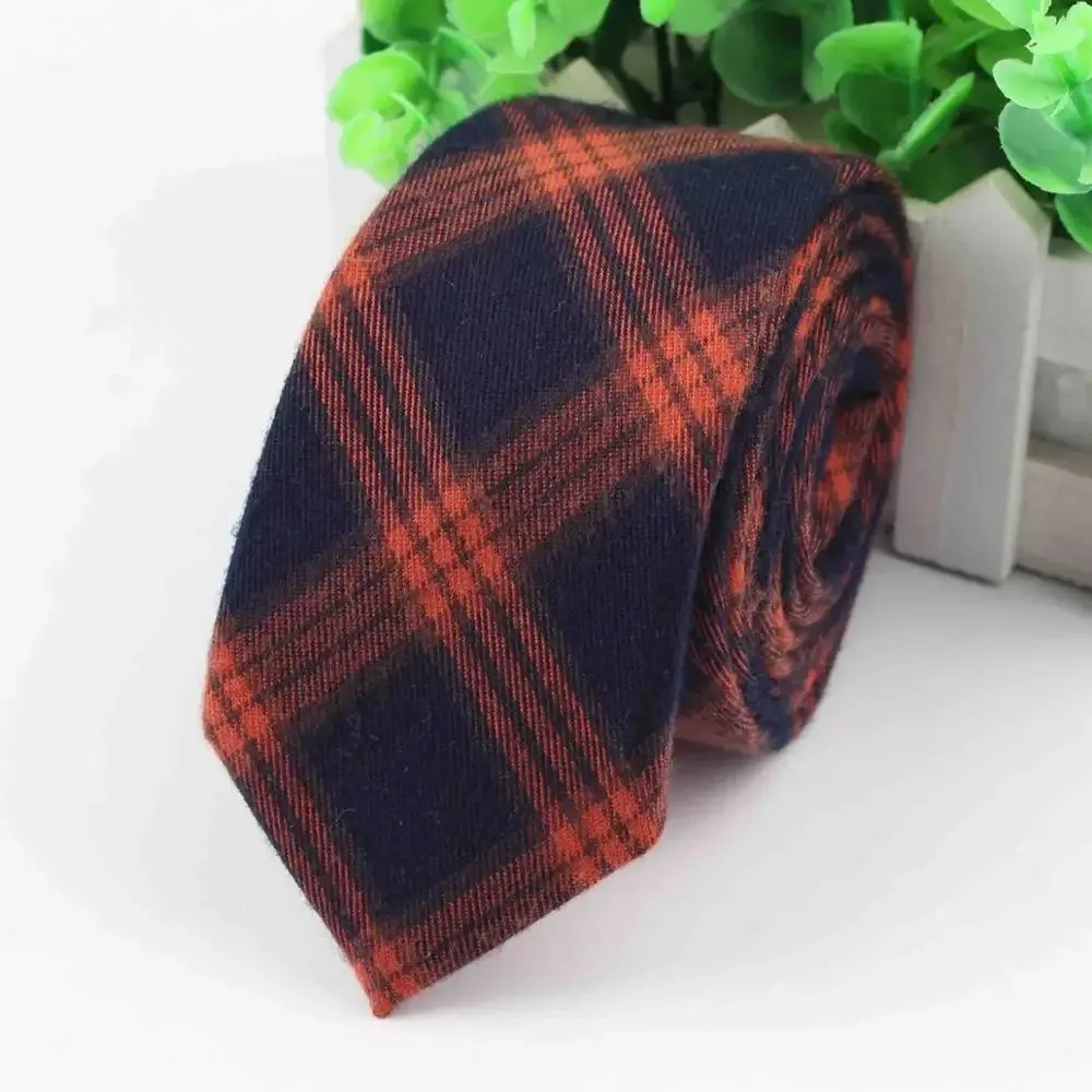 Daily Design Pure Cotton Men's 6cm Striped Checkered Pattern Tie Perfect Necktie Wedding Party Office Business Accessories Gifts
