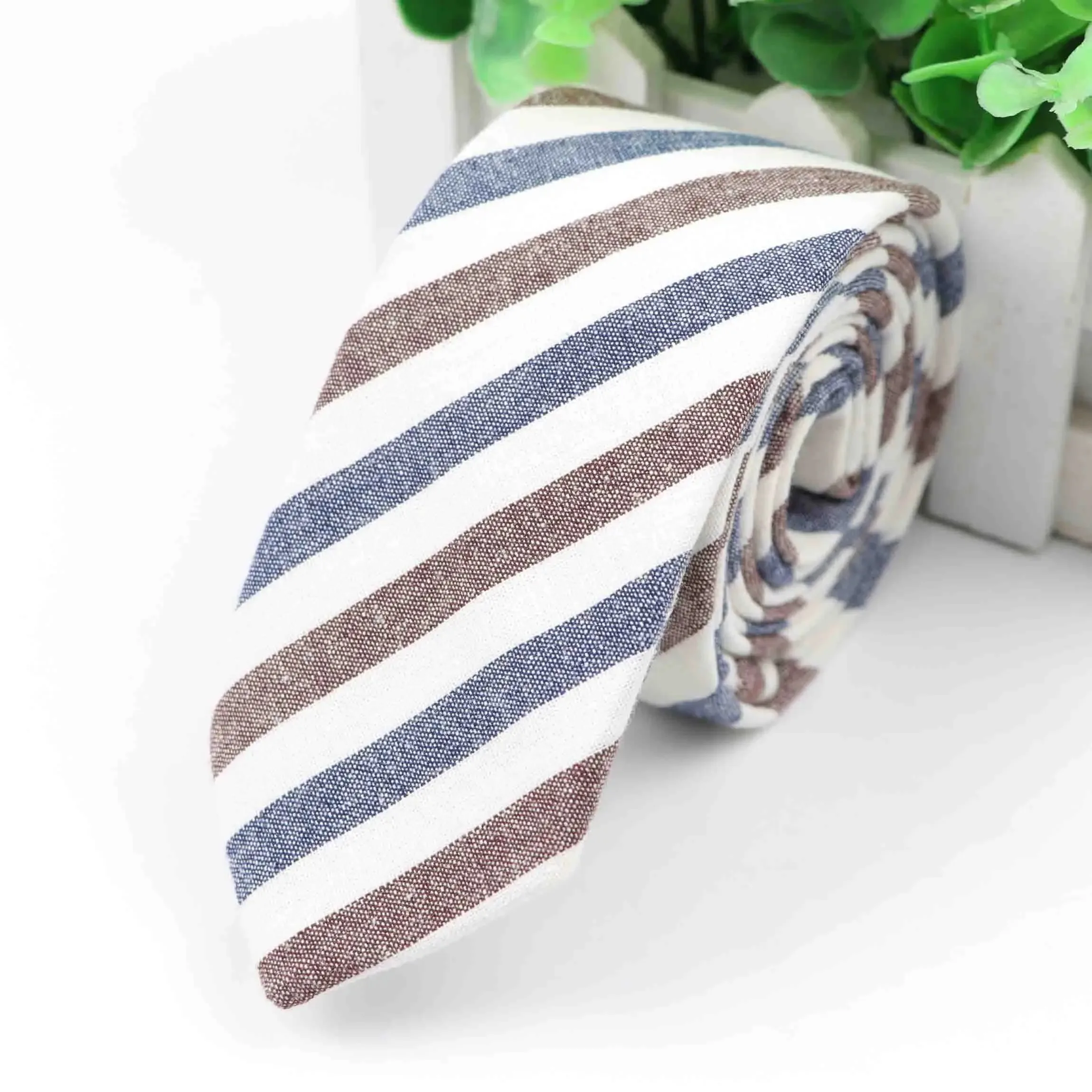 Daily Design Pure Cotton Men's 6cm Striped Checkered Pattern Tie Perfect Necktie Wedding Party Office Business Accessories Gifts